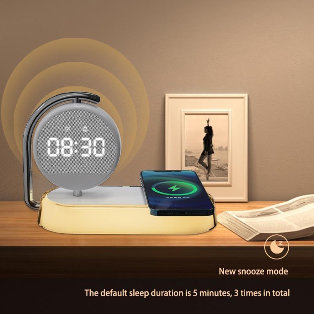 Dock & Shine™ LED Clock and Wireless Charger