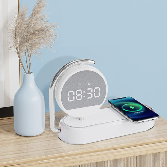 Dock & Shine™ LED Clock and Wireless Charger